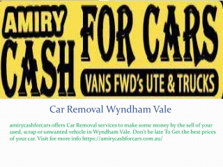 Best Car Removal Wyndham Vale