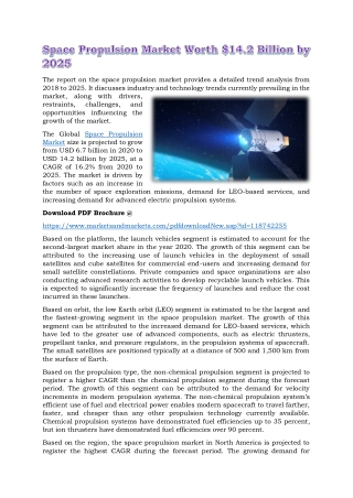 Space Propulsion Market Worth $14.2 Billion by 2025