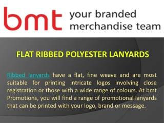 Flat Ribbed Polyester Lanyards