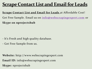 Scrape Contact List and Email for Leads