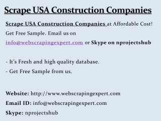 Scrape USA Construction Companies