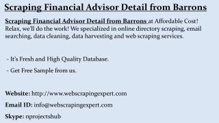 Scraping Financial Advisor Detail from Barrons