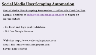 Social Media User Scraping Automation