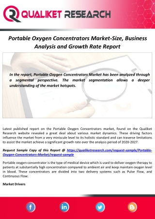 Portable Oxygen Concentrators Market Size with COVID-19 Impact and Forecast