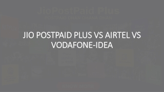 JioPostpaid Plus vs Airtel vs Vodafone Postpaid Plans