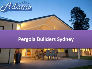 Pergola Builders Sydney