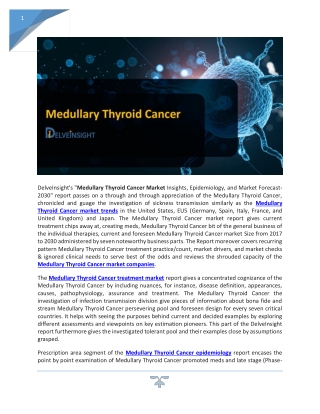 Medullary Thyroid Cancer market report