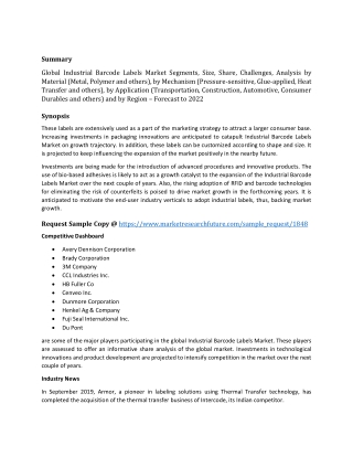 Industrial Barcode Labels Market
