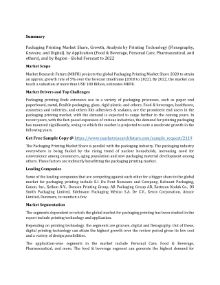 Packaging Printing Market Share