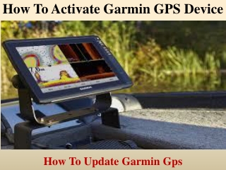 How to update Garmin GPS device