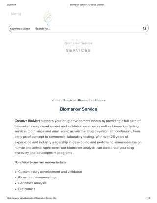 Biomarker Service