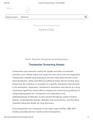 Transporter Screening