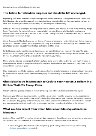 5 Good reasons To settle on Glass Splashbacks In your Kitchen - Kitchen Advancements