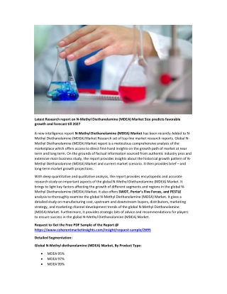 N-Methyl Diethanolamine (MDEA) Market