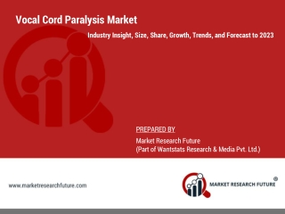 Vocal Cord Paralysis Market is Expected Grow at a CAGR 3.8% During the Forecast Period (2018-2023)
