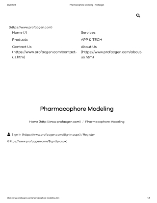 Pharmacophore Modeling