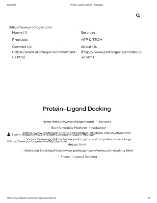 Protein-Ligand Docking