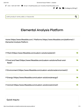 Elemental Analysis Platform