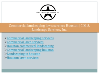 Commercial lawn services