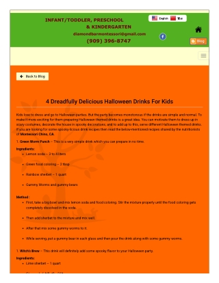 4 Dreadfully Delicious Halloween Drinks for Kids