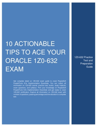 [TOP] 10 Actionable Tips to Ace Your Oracle 1Z0-632 Exam