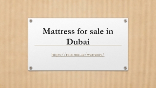 Mattress for sale in Dubai