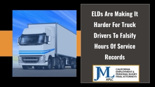 ELDs Are Making it Harder for Truck Drivers to Falsify Hours of Service Records