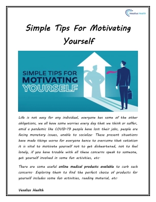 Simple Tips For Motivating Yourself