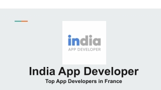 India App Developer - Top App Developers in France