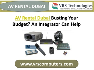 AV Rental in Dubai to Busting Your Events