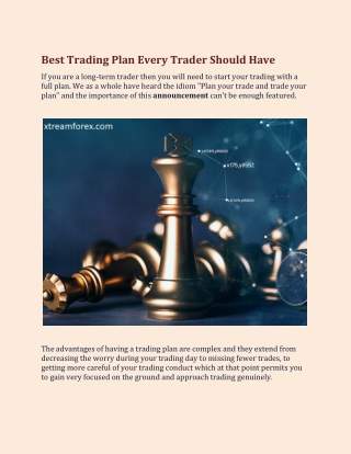 Best Trading Plan Every Trader Should Have