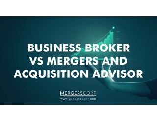 BUSINESS BROKER VS MERGERS AND ACQUISITION ADVISOR