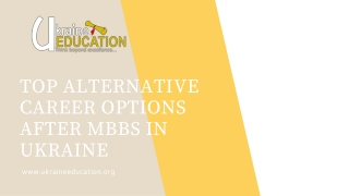 Top Alternative Career Options After Mbbs In Ukraine