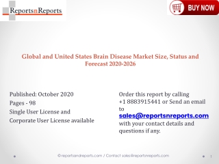 Brain Disease Market Analysis 2020, Evolving Technologies, Future Trends, Revenue, Price Analysis, Business Growth, Pric