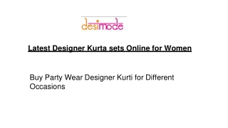 Latest Designer Kurta sets Online for Women || desimode.co.in
