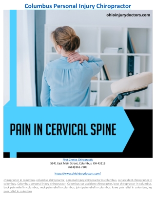 Columbus Personal Injury Chiropractor