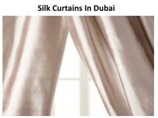 Silk Curtains in Dubai