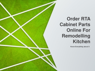 Order RTA Cabinet Parts Online For Remodelling Kitchen