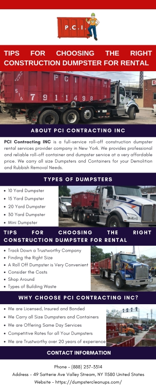 Tips for Choosing the Right Construction Dumpster for Rental