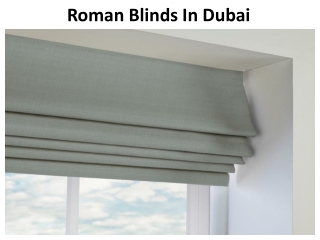 Roman Blinds Dubai