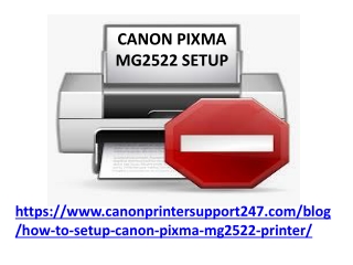 Canon Pixma mg2522 Setup