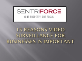 15 Reasons Video Surveillance for Businesses is Important