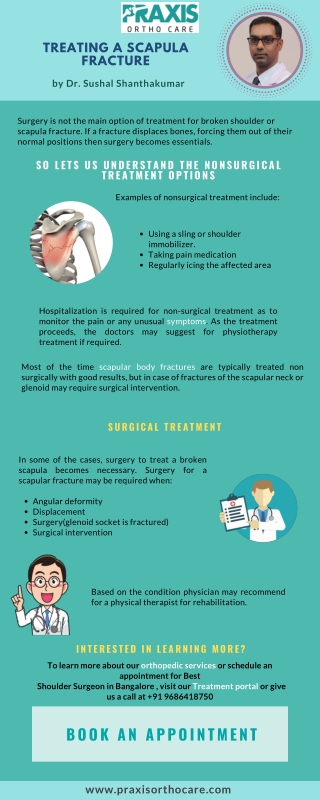 Treating a Scapula Fracture | Best Shoulder Surgeon in Bangalore- Praxis Ortho Care