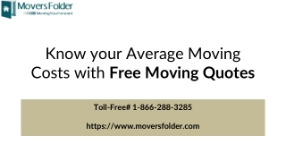 Free Moving Quotes - Save on your Average Moving Costs