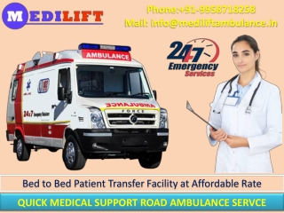 Use Medilift Road Ambulance Service in Kankarbagh and Patel Nagar Patna