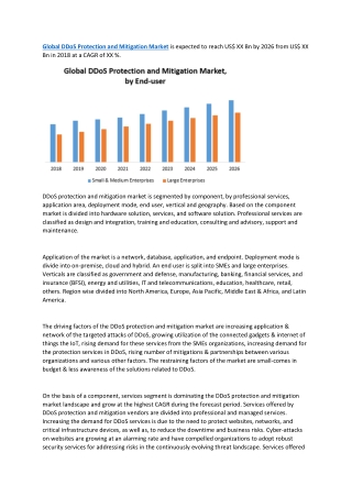 Global DDoS Protection and Mitigation Market