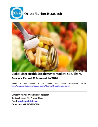 Global Liver Health Supplements Market Size, Industry Trends, Share and Forecast 2020-2026