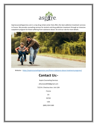 Drug Abuse Fresno | Aspirecounselingservice.com