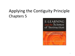 Applying the Contiguity Principle Chapters 5