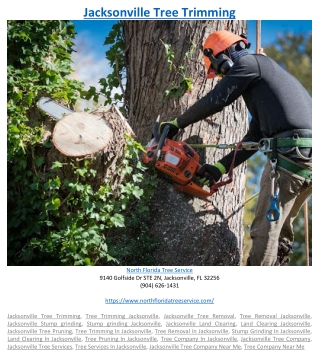 Jacksonville Tree Trimming